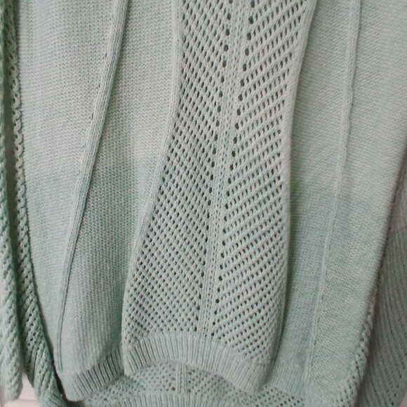 Women's Reitmans Open Knit Pullover with Tank Top, Light Green, Small - Picture 4 of 16